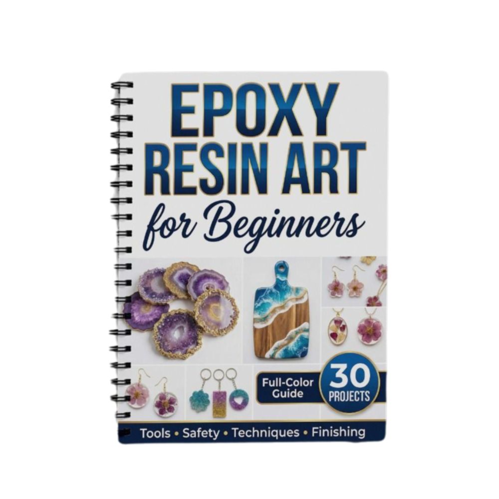 Resin Art For Beginner - คู่มือศิลปะเรซินอีพ็อกซี่แบบทีละขั้นตอน 30 โครงการ คู่มือสร้างสรรค์พร้อมภาพประกอบ หนังสืองานฝีมือ DIY