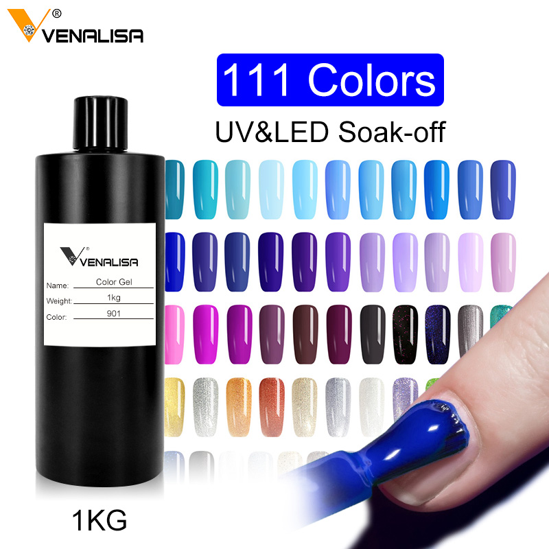 Resin Art Raw Material - การออกแบบเล็บเล็บ Venalisa 111 สี 1000ml Soak