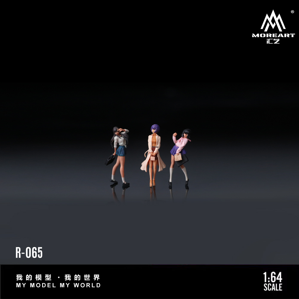 Resin Art Resin - More Art 1:64 ชุดตุ๊กตาเด็กผู้หญิงแบบไดนามิก รูปแบบตุ๊กตาตกแต่งเรซิ่นสำหรับของขวัญ&การจัดแสดง&การสะสม