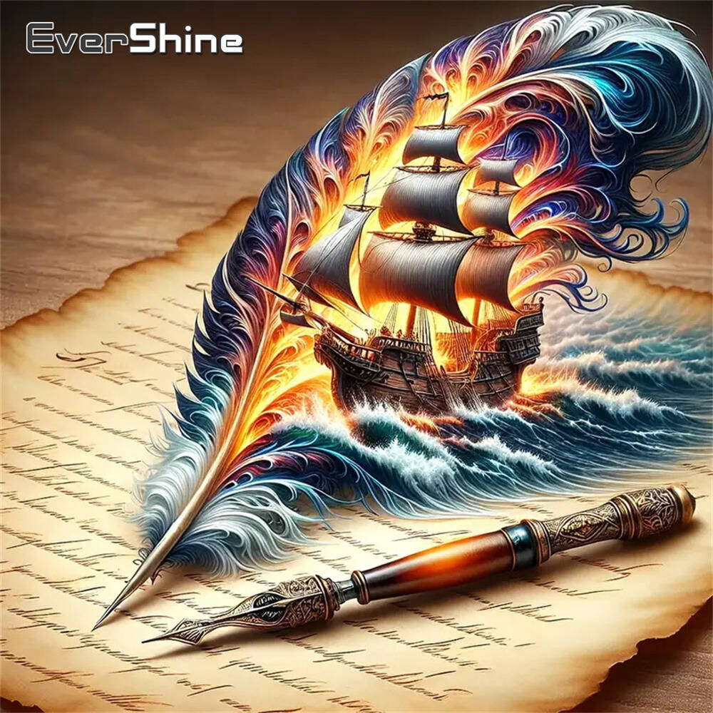 Resin Art For Beginner - Evershine เพชรภาพวาดสุนัขสัตว์การ์ตูนเต็มรูปแบบรอบเพชรโมเสคห้องน้ํา DIY หัตถกรรมชุดตกแต่งบ้าน