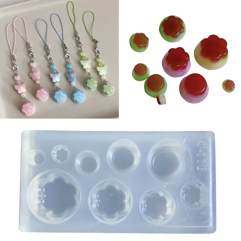 Resin Art Acrylic - น่ารักพุดดิ้งรูปร่างซิลิโคนแม่พิมพ์สําหรับทําด้วยมืออีพ็อกซี่เรซิ่นเครื่องประดับตกแต่งจี้ Crafting TOOL