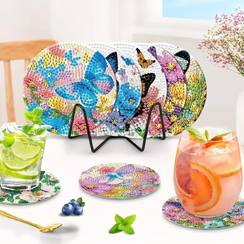 แผ่นรองแก้วลายเพชร 8 ชิ้น พร้อ - Resin Art For Beginner บทวิจารณ์และราคา