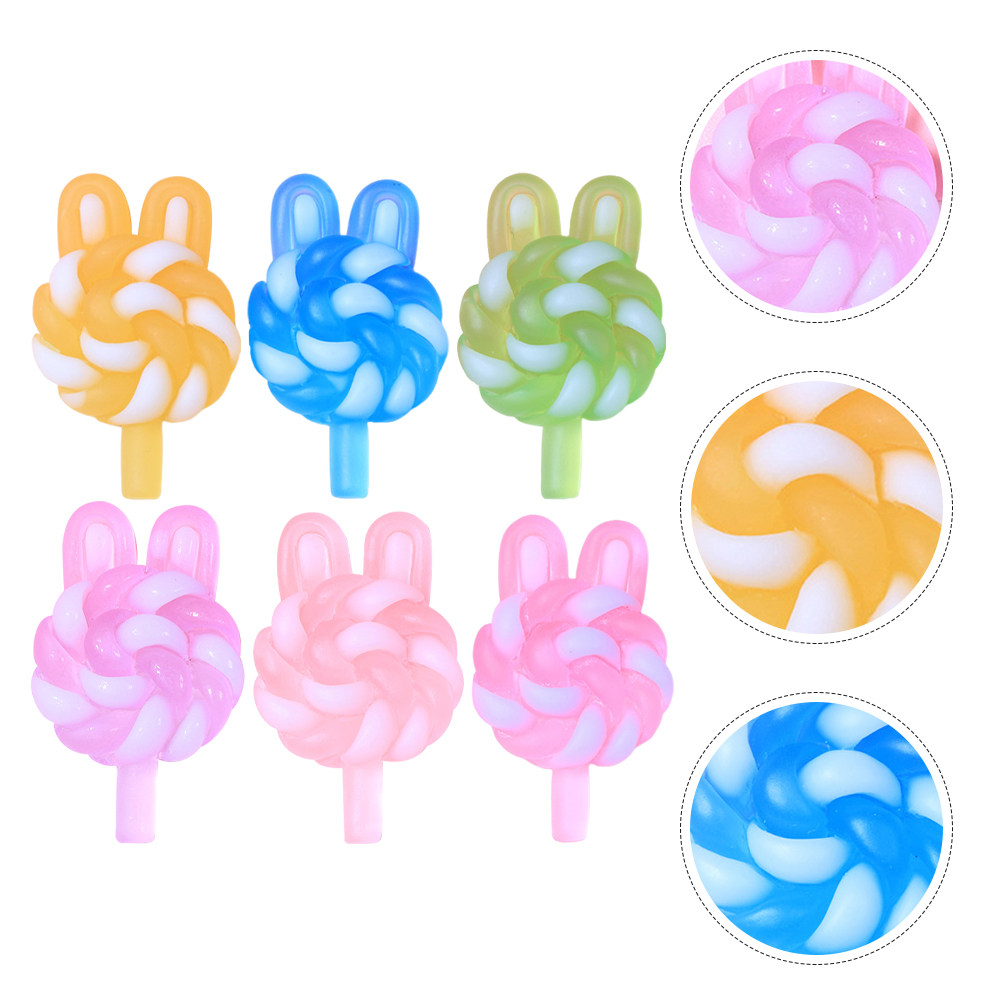 24 ชิ้น จี้รูปกระต่ายการ์ตูนน่ - Resin Art Pendant บทวิจารณ์และราคา
