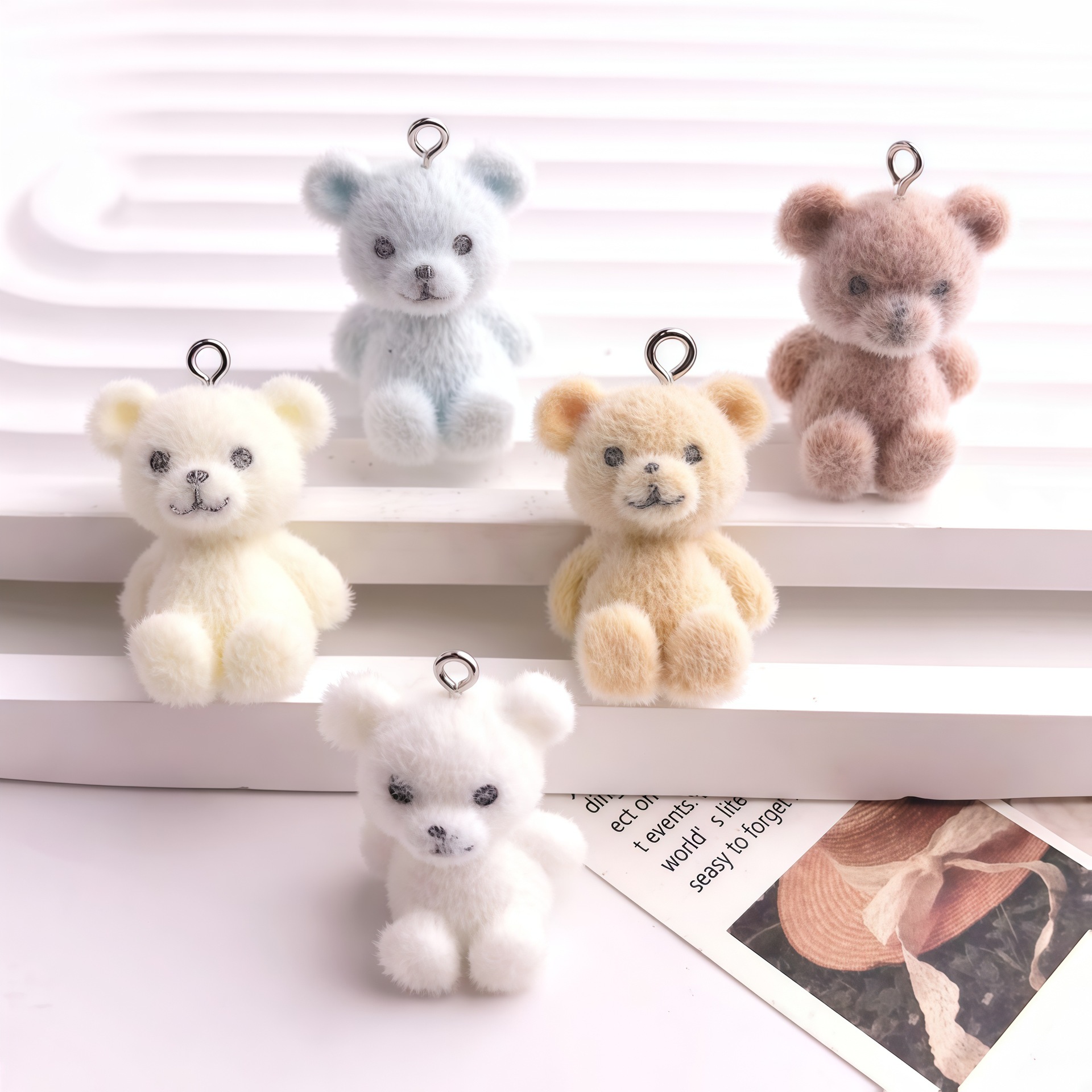 จี้หมีเรซิ่น 3 มิติ แบบกำมะหยี - Resin Art Jewellery Kit บทวิจารณ์และราคา