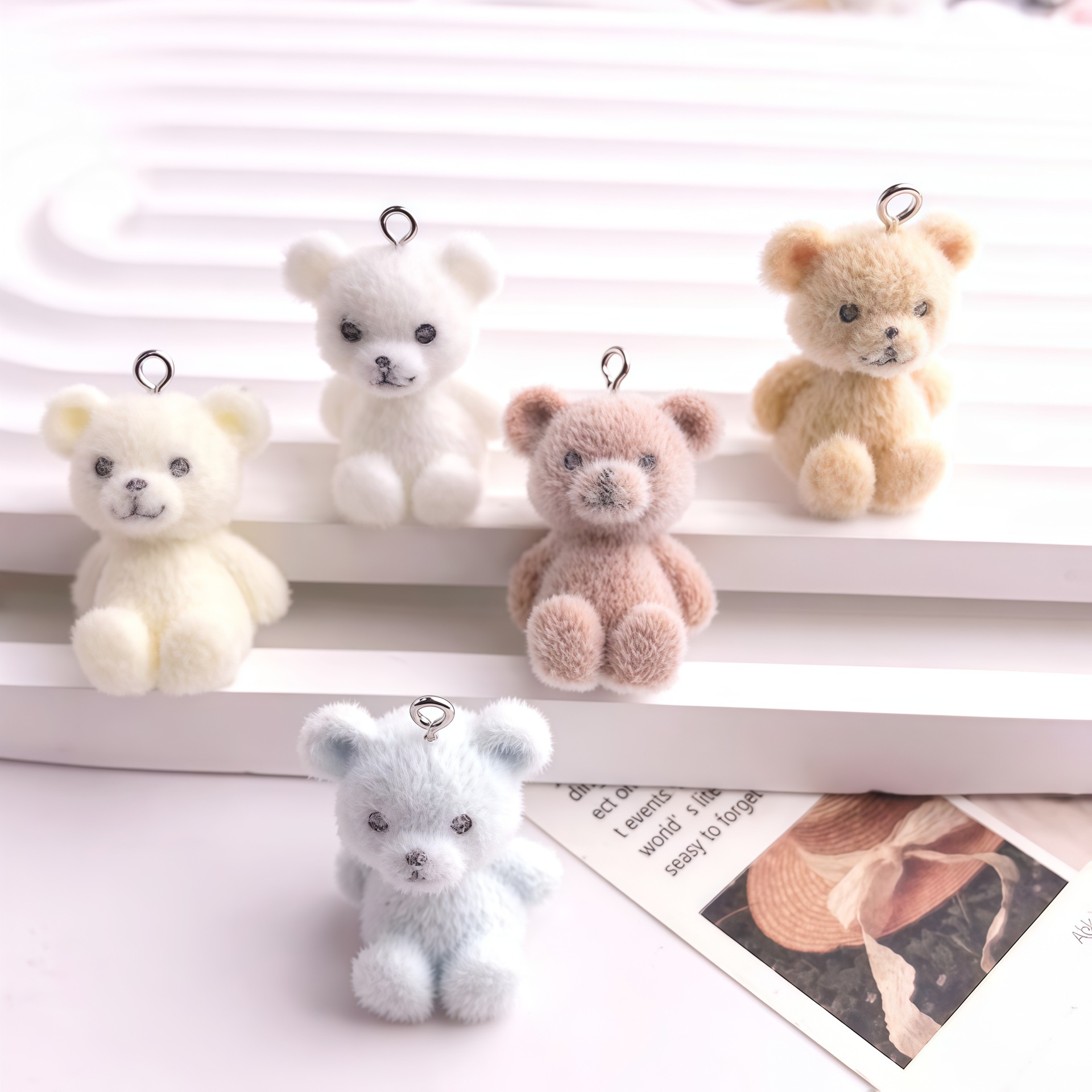 จี้หมีเรซิ่น 3 มิติ แบบกำมะหยี - Resin Art Jewellery Kit บทวิจารณ์และราคา
