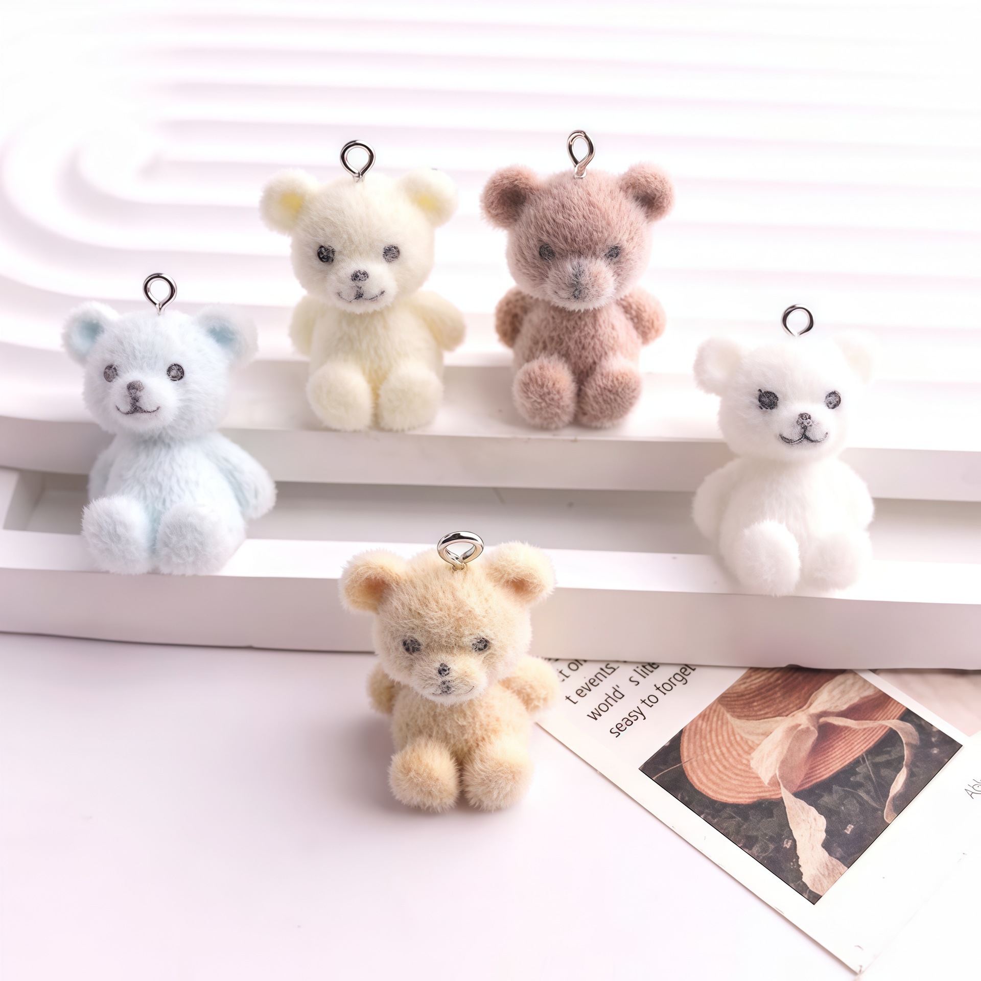 จี้หมีเรซิ่น 3 มิติ แบบกำมะหยี - Resin Art Jewellery Kit บทวิจารณ์และราคา