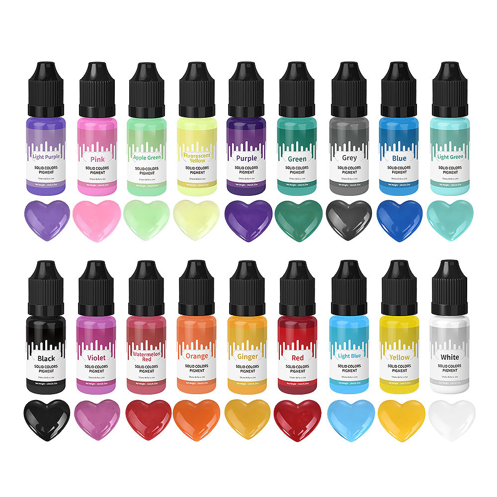 18 สี 10ml Macaron สีพาสเทลสีเ - Resin Art Acrylic บทวิจารณ์และราคา