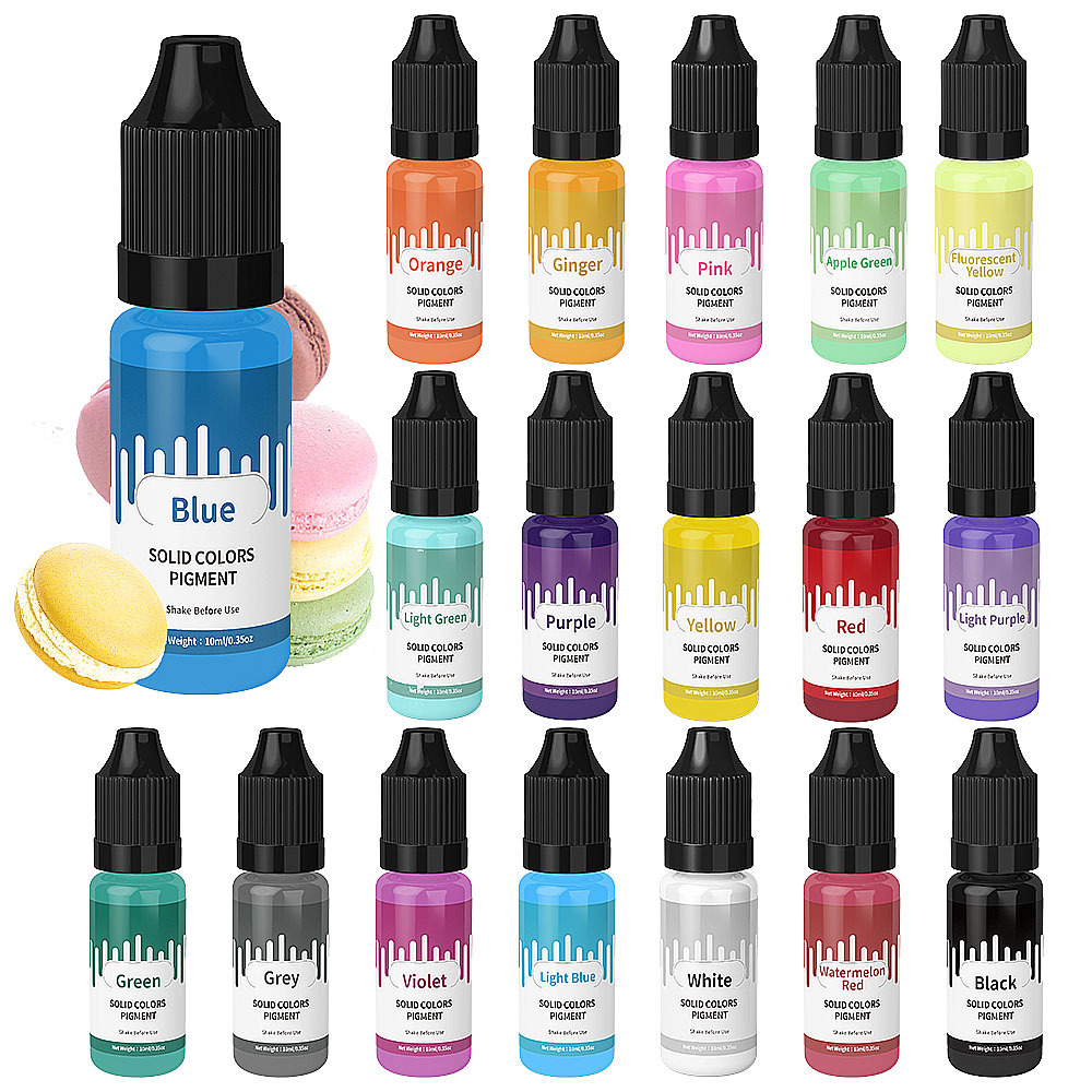 18 สี 10ml Macaron สีพาสเทลสีเ - Resin Art Acrylic บทวิจารณ์และราคา
