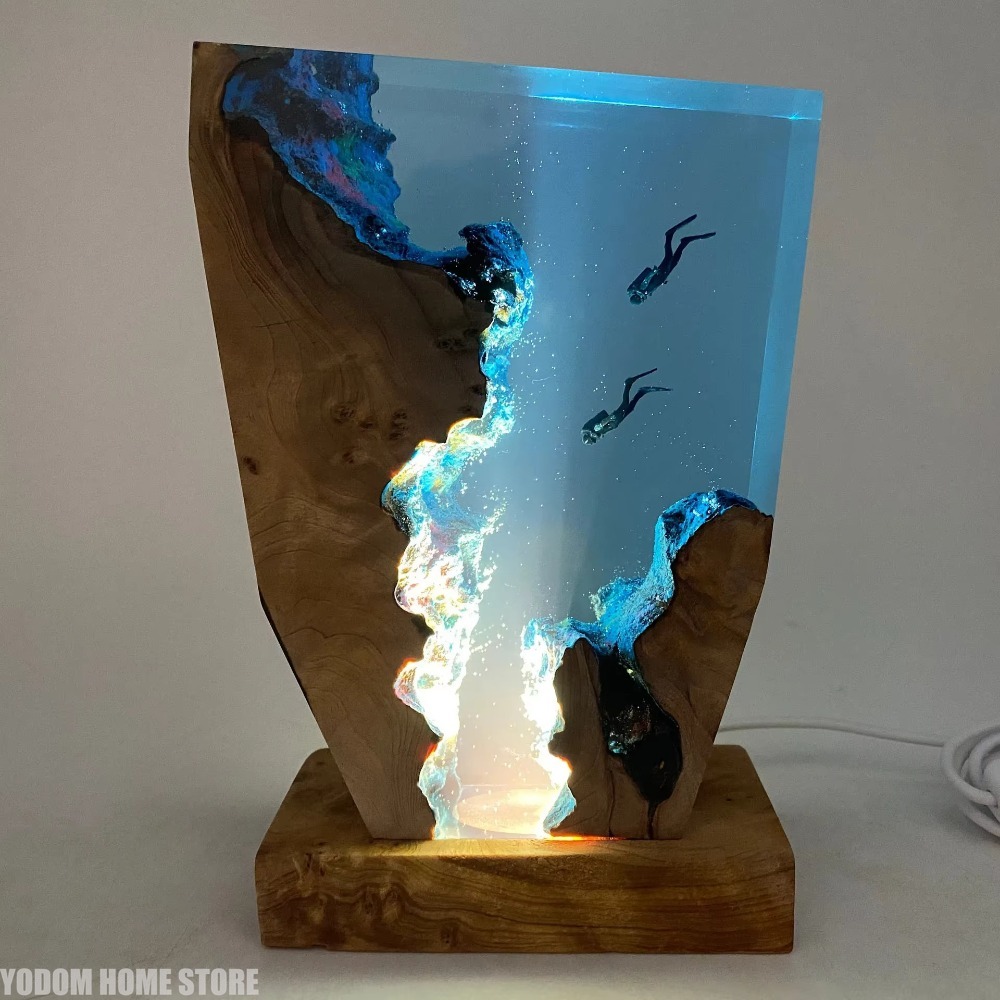 โคมไฟเรซิ่นรูปสิ่งมีชีวิตใต้ทะ - Resin Art Ocean บทวิจารณ์และราคา