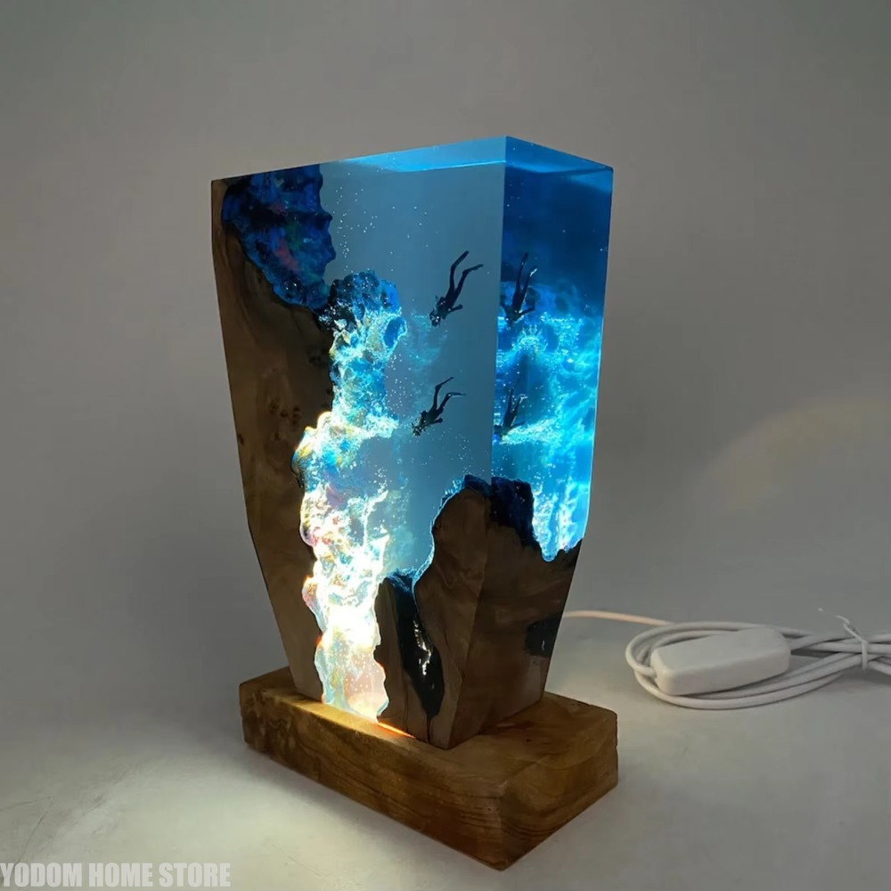 โคมไฟเรซิ่นรูปสิ่งมีชีวิตใต้ทะ - Resin Art Ocean บทวิจารณ์และราคา