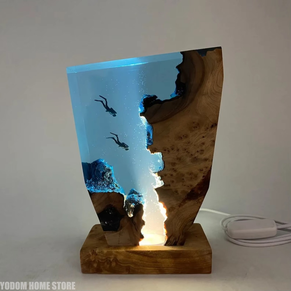 โคมไฟเรซิ่นรูปสิ่งมีชีวิตใต้ทะ - Resin Art Ocean บทวิจารณ์และราคา