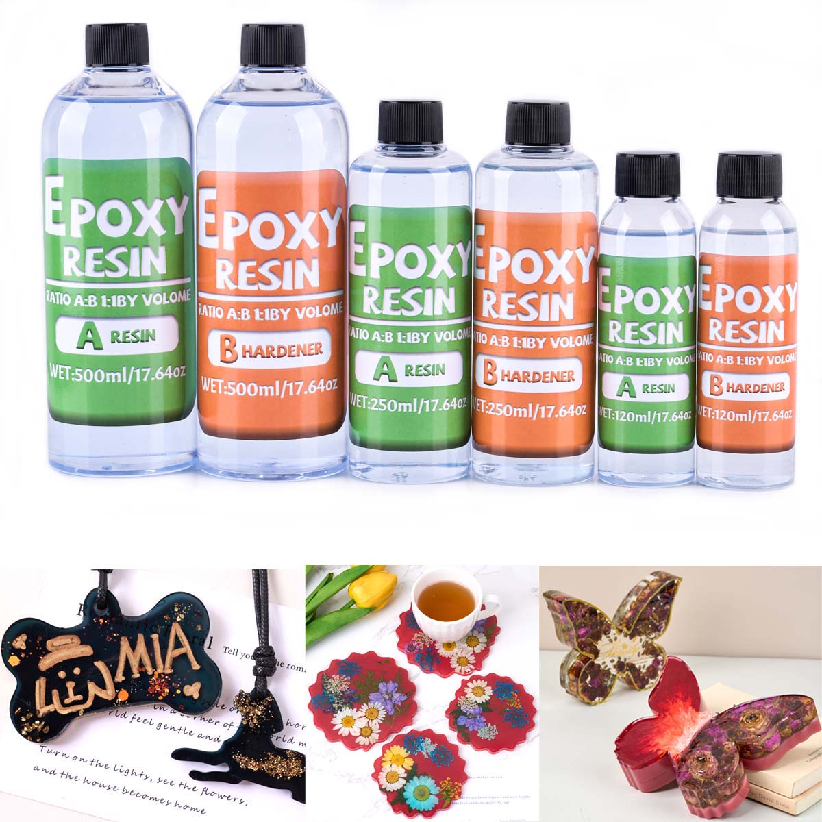 อัตราส่วน 1:1 อีพ็อกซี่เรซิ่นช - Resin Art Kit With Molds บทวิจารณ์และราคา