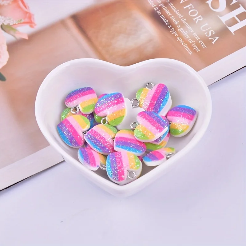 ชาร์มเรซิ่นรูปหัวใจหลากสี 10 ช - Resin Art Jewellery Kit บทวิจารณ์และราคา