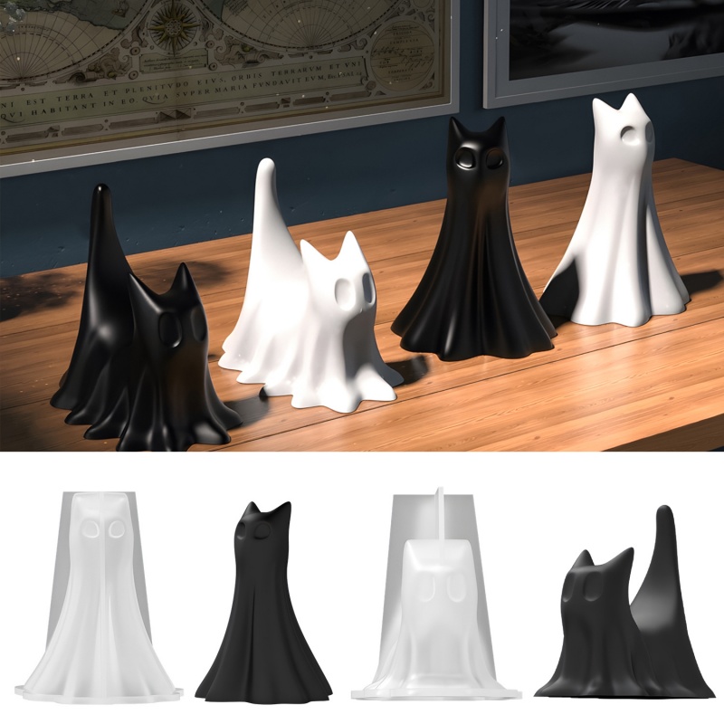 Ghost Cat ฮาโลวีนเดสก์ท็อปเครื - Resin Art Acrylic บทวิจารณ์และราคา