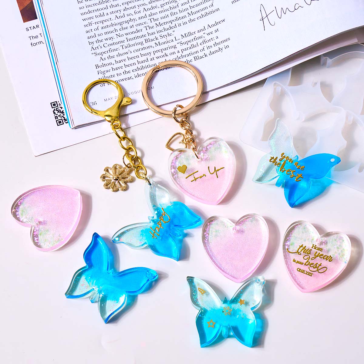 แม่พิมพ์ซิลิโคนรูปหัวใจผีเสื้อ - Resin Art Kit With Molds บทวิจารณ์และราคา