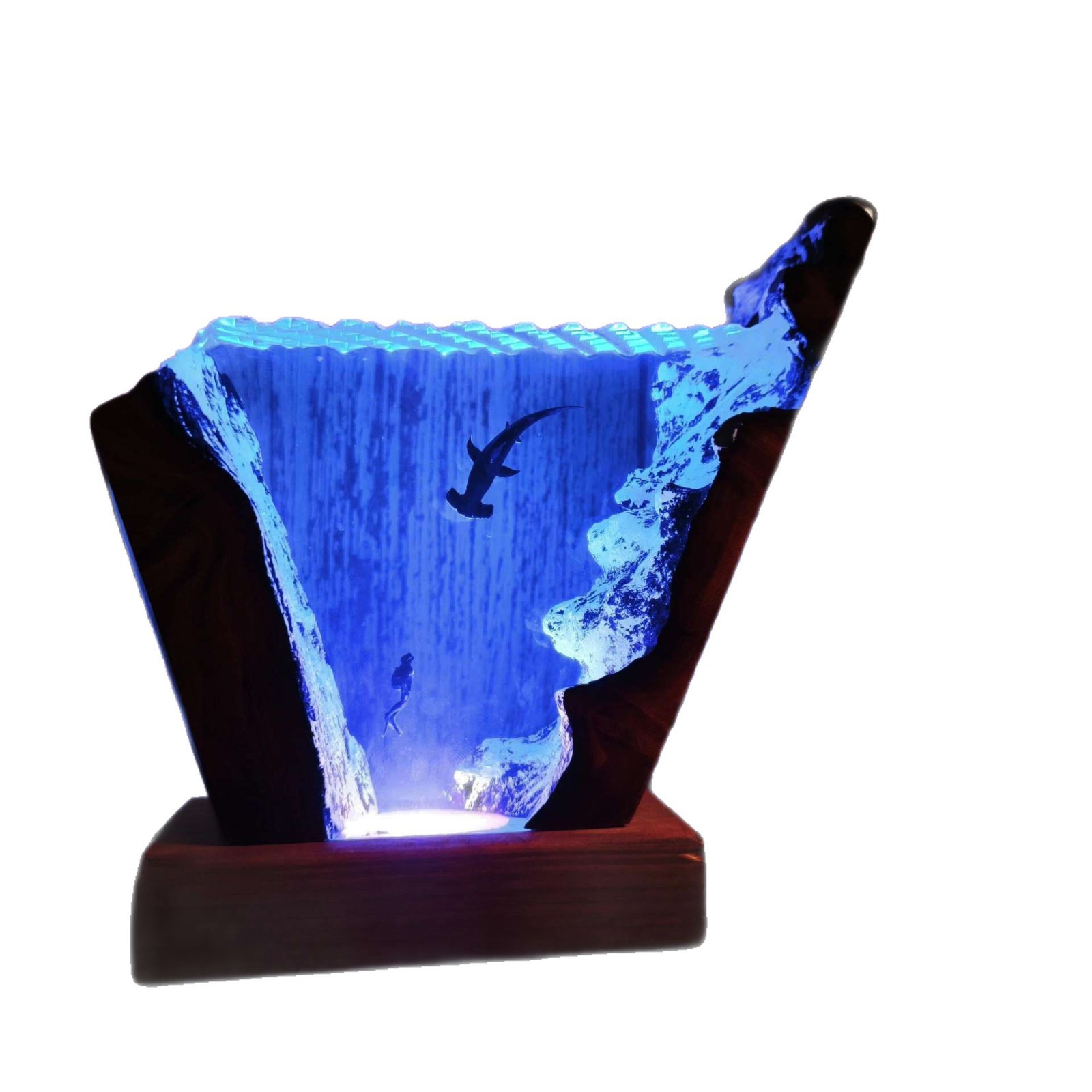 ของตกแต่งเรซินไม้รูปฉลามหัวค้อ - Resin Art Ocean บทวิจารณ์และราคา