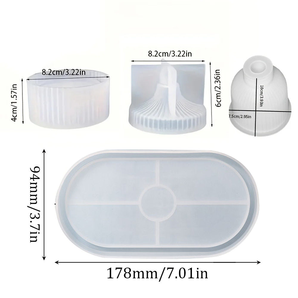 4 ชิ้นแม่พิมพ์ซิลิโคนรูปไข่ถาด - Resin Art Kit With Molds บทวิจารณ์และราคา