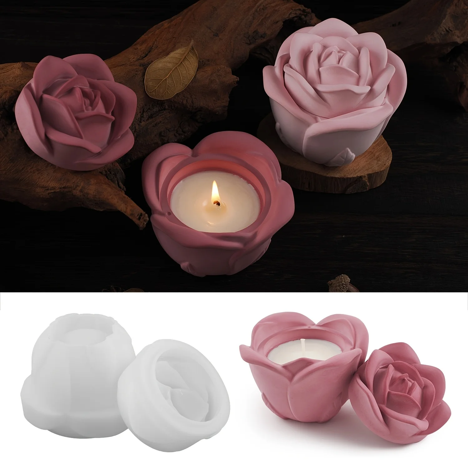 ชุดแม่พิมพ์ซิลิโคนรูปดอกกุหลาบ - Resin Art Kit With Molds บทวิจารณ์และราคา