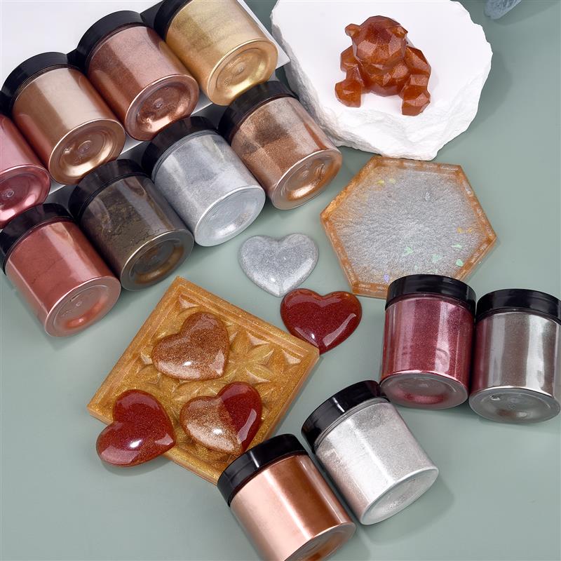 เม็ดสีเงินประกายเมทัลลิก50กรัม - Resin Art Acrylic บทวิจารณ์และราคา