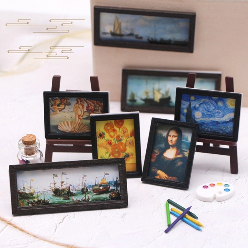 8 ชิ้น/เซ็ต 1:12 Dollhouse Min - Resin Art On Wall บทวิจารณ์และราคา