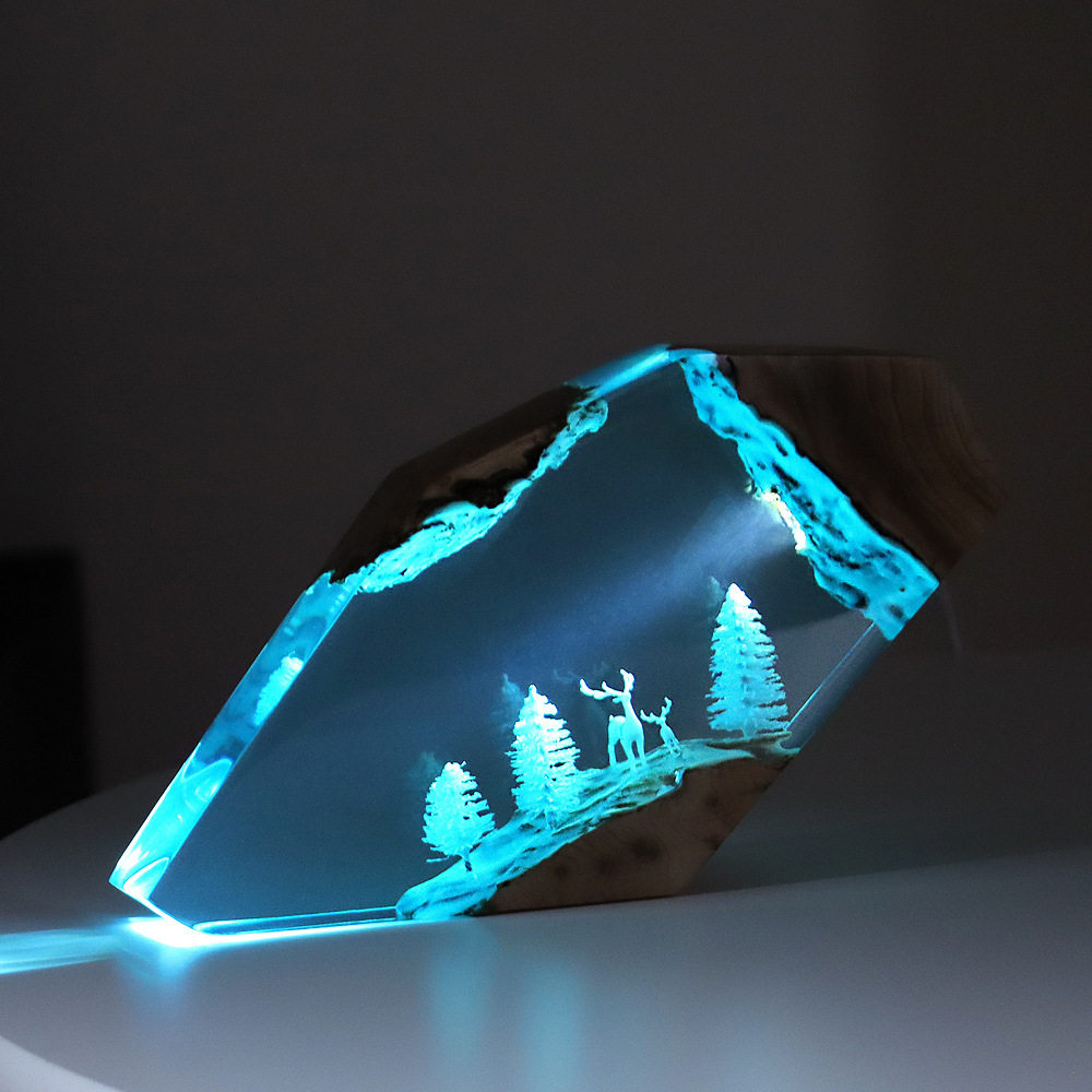 งานศิลปะตั้งโต๊ะรูปกวางนางฟ้าใ - Resin Art Resin บทวิจารณ์และราคา