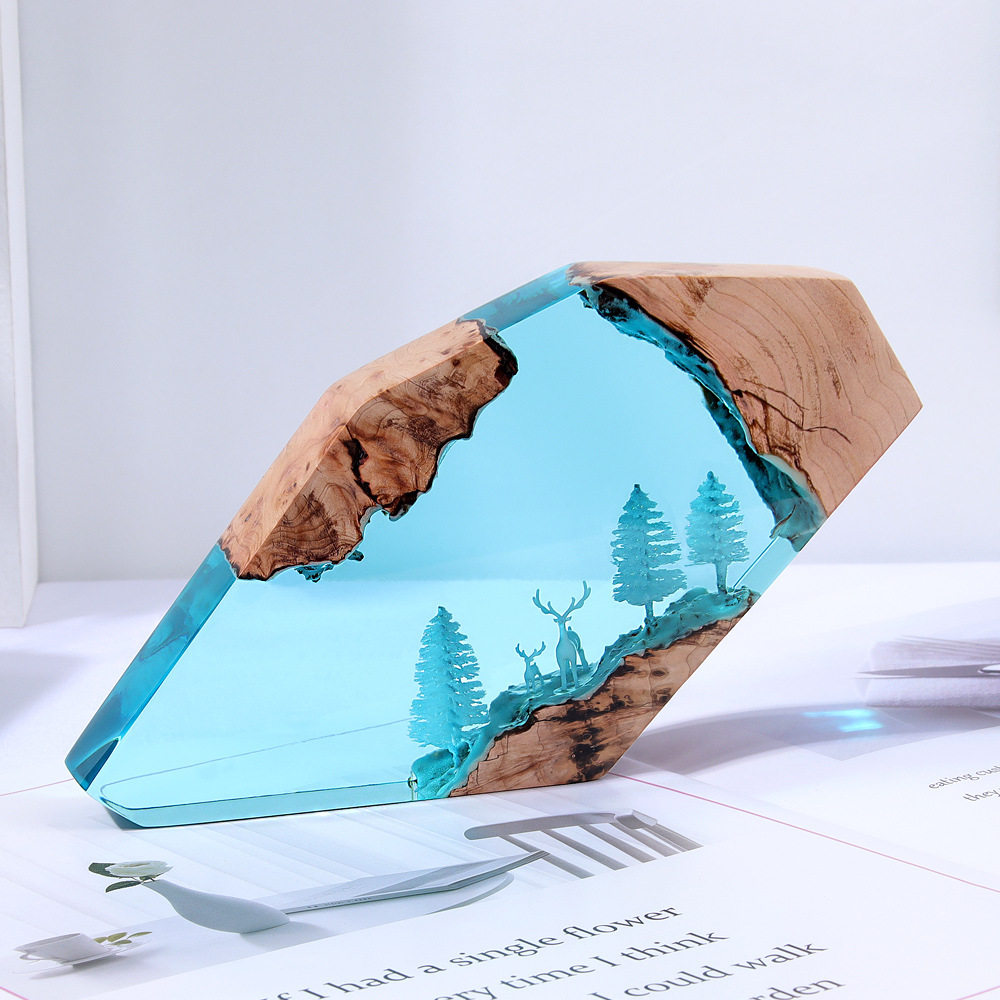 งานศิลปะตั้งโต๊ะรูปกวางนางฟ้าใ - Resin Art Resin บทวิจารณ์และราคา