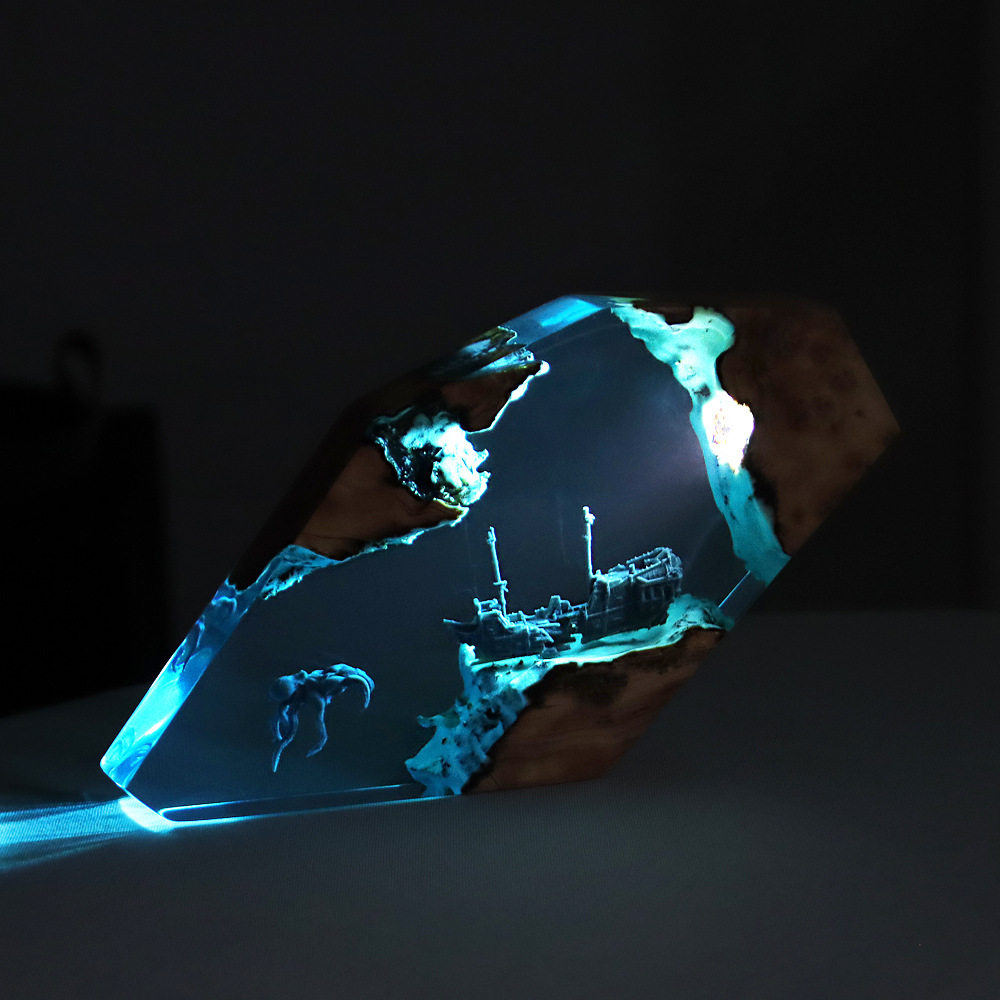 งานศิลปะตั้งโต๊ะรูปกวางนางฟ้าใ - Resin Art Resin บทวิจารณ์และราคา